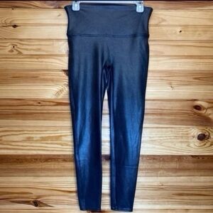 Spanx snakeskin leather look scaled tummy control leggings LARGE nwot